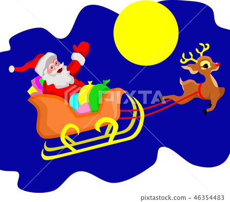 Santa Claus and Rudolph Reindeer Santa Claus and Rudolph Reindeer 46354483