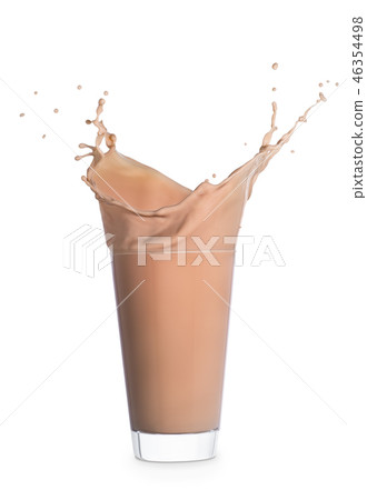 glass of chocolate milk glass of chocolate milk 46354498