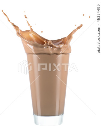 glass of chocolate milk glass of chocolate milk 46354499