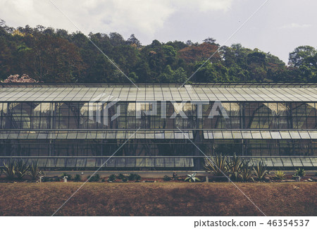 glasshouse in daytime in rural area 46354537