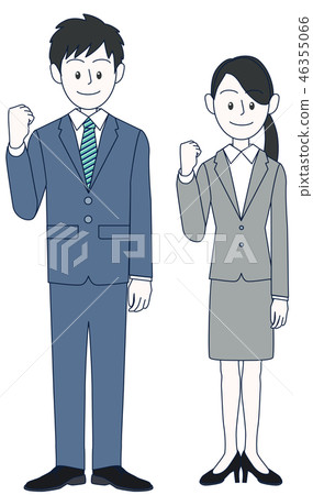 擺在為誘導膽量的年輕人和婦女買賣人 46355066