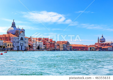 Le Zitelle and Il Redentore Churches in the lagoon of Venice, It 46355633