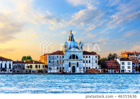 Le Zitelle Church of Venice, Italy, view from the sea Le Zitelle Church of Venice, Italy, view from the sea 46355636