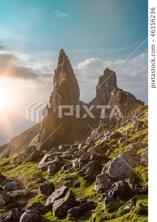 The Old Man Of Storr on the Isle of Skye during sunrise The Old Man Of Storr on the Isle of Skye during sunrise 46356236