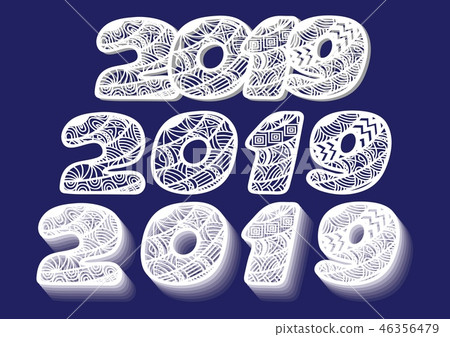 Happy new year design layout on dark blue. 46356479