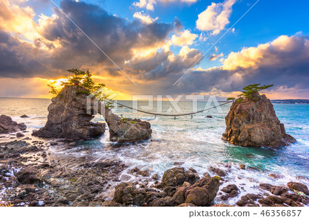 Hatago Iwa rock on the Noto Peninsula in Japan Hatago Iwa rock on the Noto Peninsula in Japan 46356857