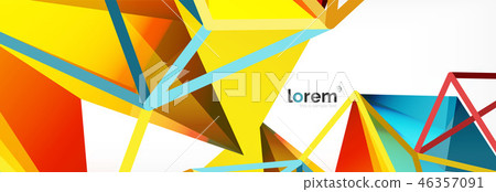 Vector colorful geometric triangle background, crystal banner design Vector colorful geometric triangle background, crystal banner design 46357091
