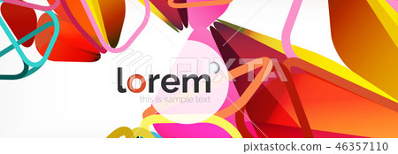 Vector colorful geometric triangle background, crystal banner design Vector colorful geometric triangle background, crystal banner design 46357110