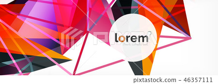 Vector colorful geometric triangle background, crystal banner design Vector colorful geometric triangle background, crystal banner design 46357111