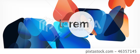 Vector colorful geometric triangle background, crystal banner design 46357145