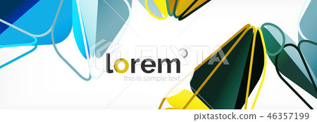 Modern geometric background. Poster template with polygonal elements Modern geometric background. Poster template with polygonal elements 46357199