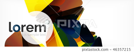 Vector colorful geometric triangle background, crystal banner design Vector colorful geometric triangle background, crystal banner design 46357215