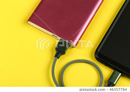 mobile phone is charging mobile phone is charging 46357784