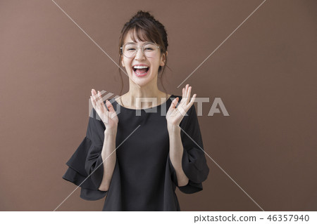 Woman with glasses Woman with glasses 46357940