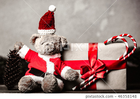 Christmas gifts and Teddy bear Christmas gifts and Teddy bear 46358148