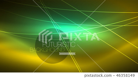 Neon glowing magic background, neon banner, night sky wallpaper. Magic light effect. Christmas Neon glowing magic background, neon banner, night sky wallpaper. Magic light effect. Christmas 46358149