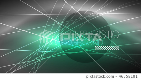 Digital technology abstract background - neon geometric design. Abstract glowing lines. Colorful Digital technology abstract background - neon geometric design. Abstract glowing lines. Colorful 46358191