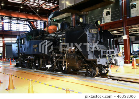 Steam locomotive C11 receiving maintenance at the repair storage 46358306