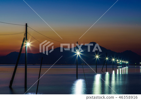 After sunset on Nagabe-Takaido floor [Uto City, Kumamoto Prefecture] 46358916