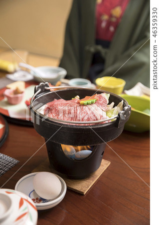 Hot spring inn dinner image course cooking 46359330