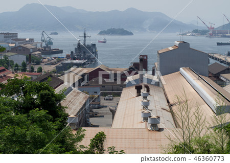 The roof of the plant and the view of the bay The roof of the plant and the view of the bay 46360773
