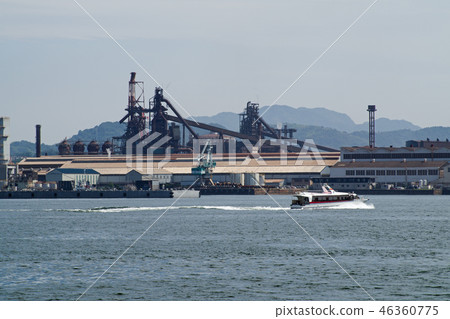 Landscape of a steel mill 46360775