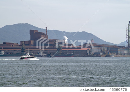 Landscape of a steel mill 46360776
