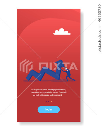 businessman pushing financial curved line arrow up successful business development growth concept businessman pushing financial curved line arrow up successful business development growth concept 46360780