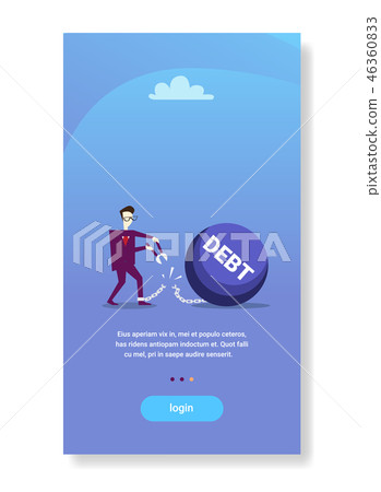 businessman cut chain bound paid credit debt financial success freedom concept business man solving businessman cut chain bound paid credit debt financial success freedom concept business man solving 46360833