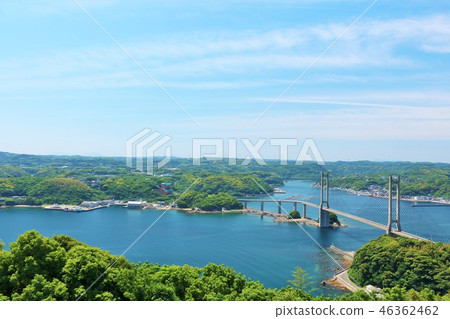 Yobo Ohashi Bridge in the blue sky of Saga Prefecture 46362462