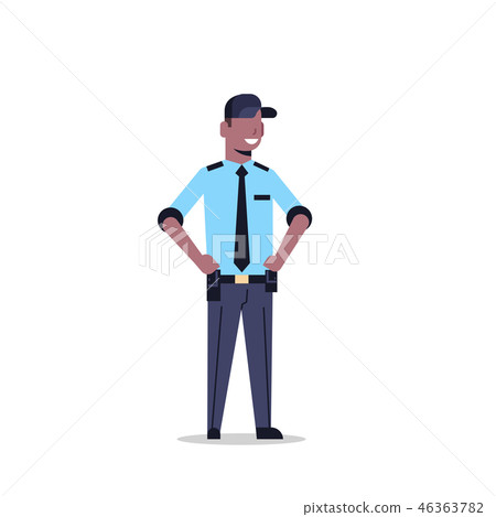 african american security guard man in uniform police officer male cartoon character full length african american security guard man in uniform police officer male cartoon character full length 46363782
