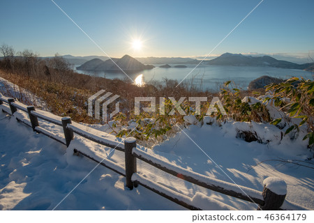 Lake Toya in winter 46364179
