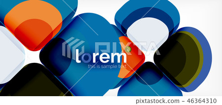 Abstract background - geometric multicolored round shapes composition. Trendy abstract layout Abstract background - geometric multicolored round shapes composition. Trendy abstract layout 46364310