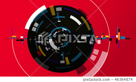 Digital geometric elements abstract background - Stock Illustration ...