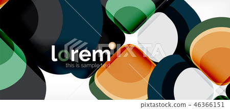 Round triangles geometric shapes composition Round triangles geometric shapes composition 46366151