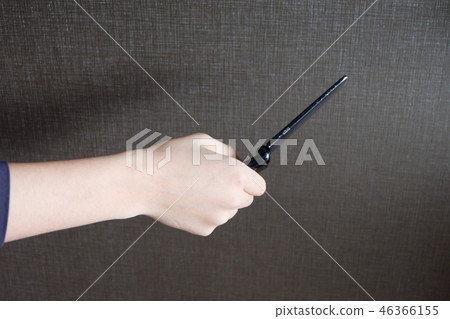 Hand holding a moth and a moth Hand holding a moth and a moth 46366155