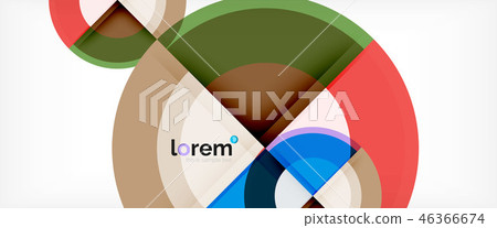 Multicolored round shapes abstract background 46366674