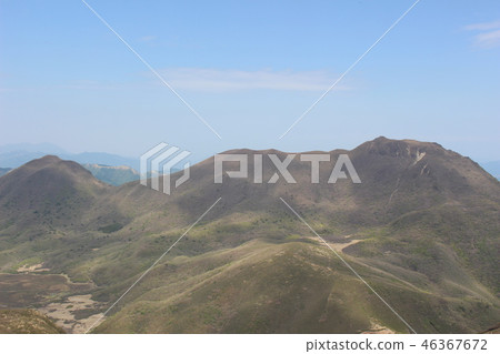 Landscape desiring from Kuju mountain range / Naka-dake Landscape desiring from Kuju mountain range / Naka-dake 46367672