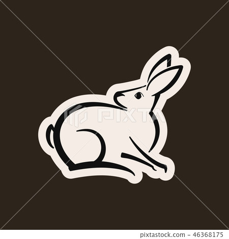Abstract icon of a rabbit. - Stock Illustration [46368175] - PIXTA