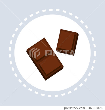 dark chocolate icon unhealthy sweet food concept flat dark chocolate icon unhealthy sweet food concept flat 46368876