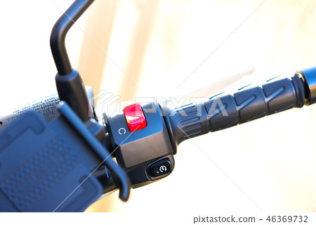 Close-up photo of motorcycle kill switch 46369732