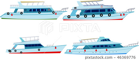set of motor yachts set of motor yachts 46369776