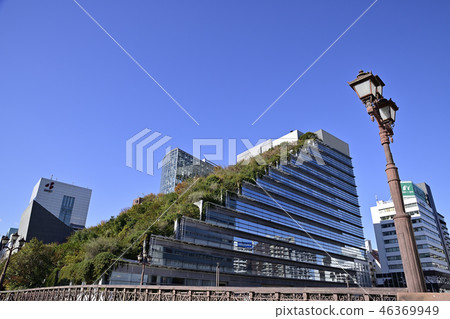 橫跨福岡的福岡市都市風景 46369949