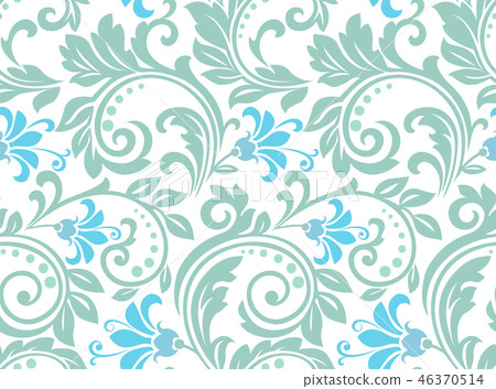 Flower pattern. Seamless color ornament. Graphic Flower pattern. Seamless color ornament. Graphic 46370514
