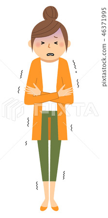 Young lady Mom chilly Young lady Mom chilly 46371995