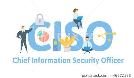 CISO, Chief Information Security Officer. Concept with keywords, letters, and icons. Flat vector CISO, Chief Information Security Officer. Concept with keywords, letters, and icons. Flat vector 46372158