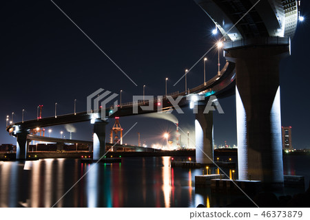 Inaba port line night view 46373879