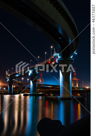 Inaba port line night view 46373887