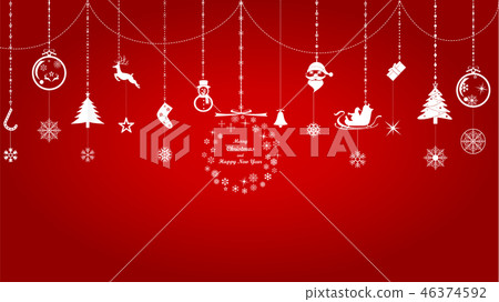 Christmas and  New Years background. 46374592