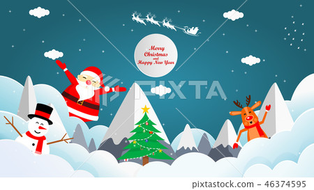 Christmas and  New Years background. 46374595